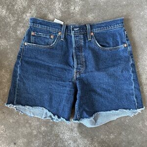 Levi’s dark wash denim shorts